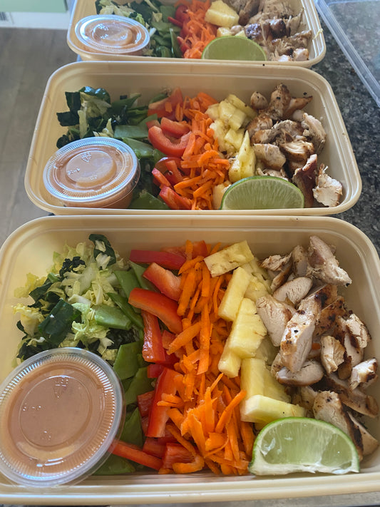 Rainbow in a bowl with Chicken