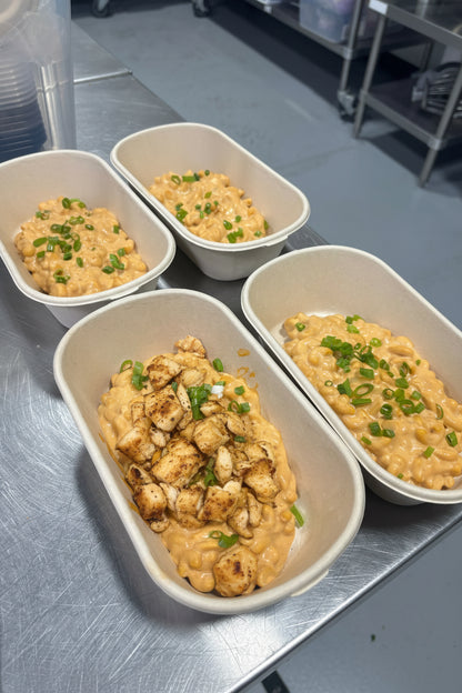 Buffalo Mac & "Cheese" Made with Protein Pasta
