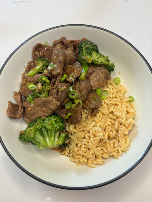 Steak & Broccoli with Choice of Rice